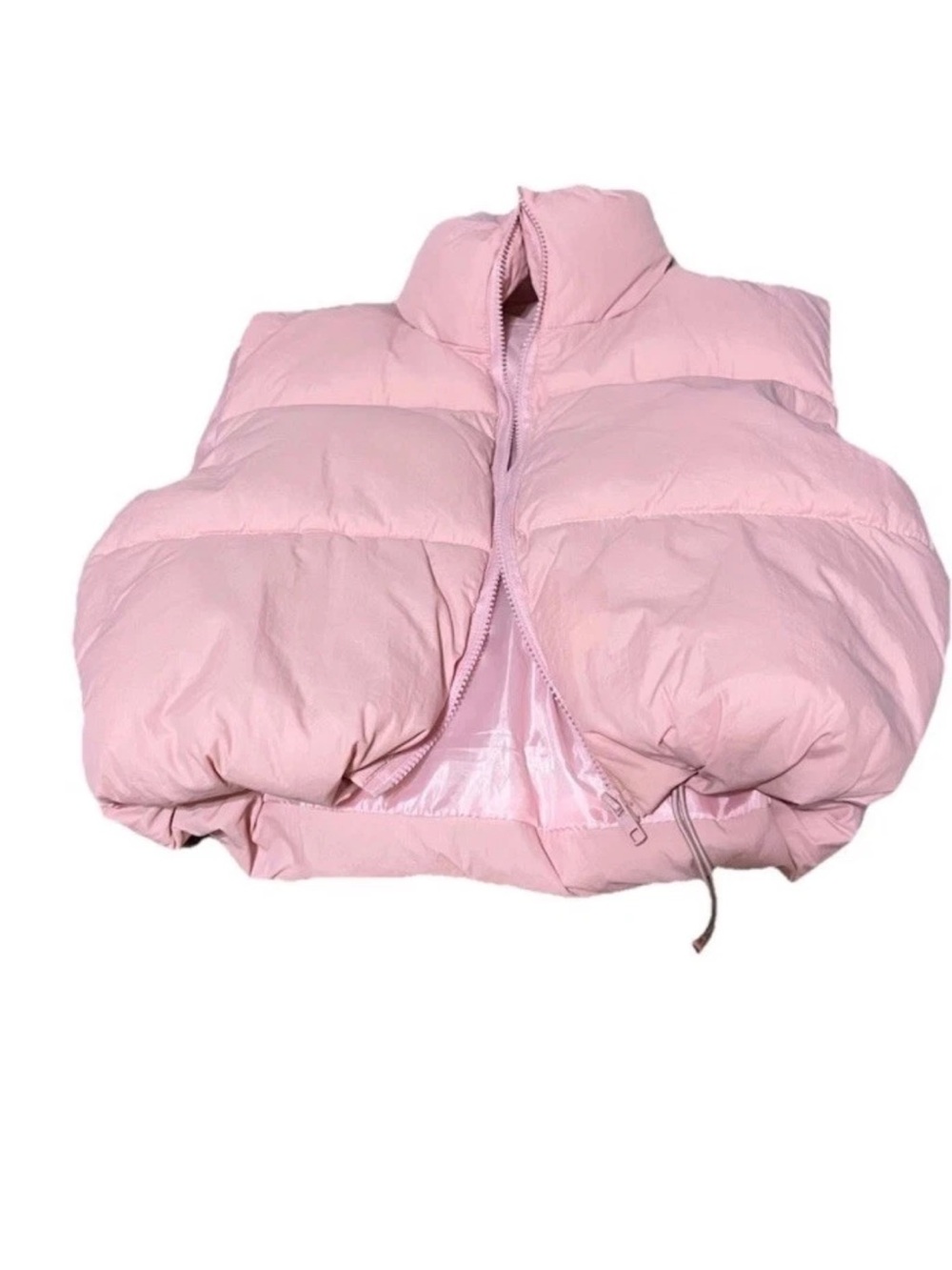 Women's Pink Puffer Vest Jacket